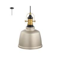 eglo 49686 gilwell 1 light ceiling pendant light in champagne with bro ...