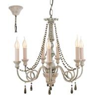 Eglo 49822 Colchester 8 Light Ceiling Pendant Light In Antique Taupe And Wood