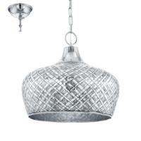 eglo 49676 saltash 1 light ceiling pendant light in chrome medium diam ...