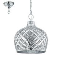 eglo 49675 saltash 1 light ceiling pendant light in chrome small diame ...