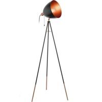 Eglo 49386 Chester 1 Light Floor Lamp In Copper And Black