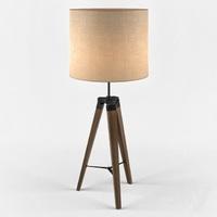 Eglo 94325 Lantada 1 Light Table Lamp In Nut Brown With Taupe Shade