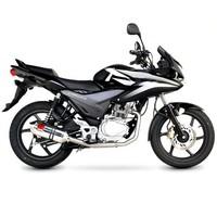 EHA107TEO - Scorpion Factory Satin Titanium Oval Exhaust - Honda CBF 125 Full System 08>Current