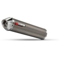 EHA55TEM - Scorpion Factory Satin Titanium Round Exhaust - Honda VTR 1000 Firestorm 97-04