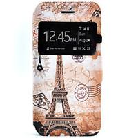 Eiffel Tower Pattern Window Clamshell PU Leather Case with Stand for iPhone 7 7plus 6s 6 Plus SE 5s 5