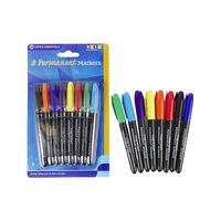 eight 8 fine point permanent marker pens pack