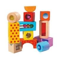 Eichhorn Wooden toy building blocks with sound 12pcs