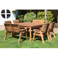 eight seater deluxe square outdoor table set