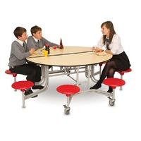 Eight Seat Round Mobile Table Seating Unit - 685mm H x 2155mm Dia