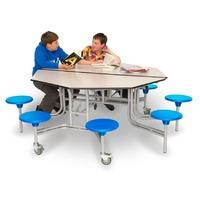 Eight Seat Octagonal Mobile Table Seating Unit - 685mm H x 2155mm Dia