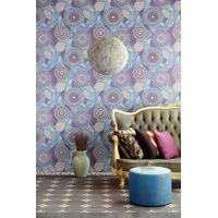 eijffinger wallpapers retro flower royal blue 341508