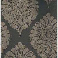 Eijffinger Wallpapers Ornate Damask Black, 341303