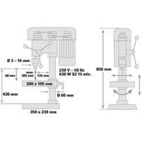 Einhell BT-BD 701 Box column drill press 630 W Total height 850 mm 230 V