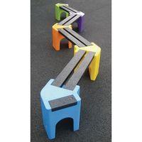 EIGHT PERSON ZIG ZAG BENCH