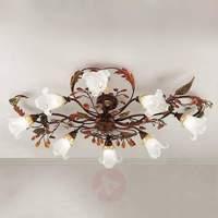 Eight-bulb Florentine ceiling light Zarah