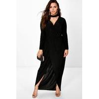 Eileen Choker Detail Maxi Dress - black