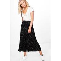 Eiffel Tower Wide Leg Culottes - black