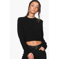 Eilise Cropped Jumper - black