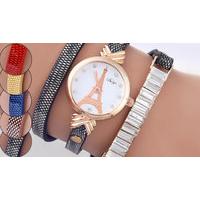 Eiffel Wrap Watches Made with Crystals from Swarovski - 5 Colours