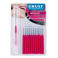 Ekulf interdental toothbrush 0.4mm 12 sticks