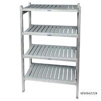 Eko fit Aluminium Shelving - 4 Shelf levels 450d x 1520 Starter Bay