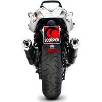 eka81cem scorpion factory carbon round exhaust kawasaki zzr1400 08 11