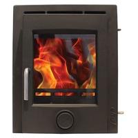 ekol inset 5kw matt black wood burning multi fuel defra approved stove