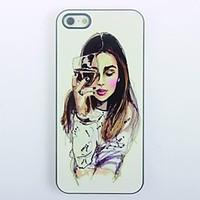 elegant girl design metal hard case for iphone 55s