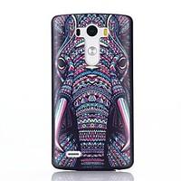 Elephant Pattern PC Hard Back Cover Case with Anti-dust Plug and Stand for LG G3