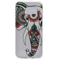 Elephant Pattern TPU Material Embossment Craft Transparent Soft Phone Case for Samsung Galaxy S7 S7 Edge