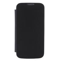 Elegant Back Cover Flip PU Leather Battery Housing Case for Samsung Galaxy S4 i9500/i9505 Black