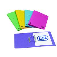 elba bright file 285gsm foolscap manilla assorted pk 10