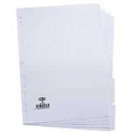 elba card divider a4 5 part 160gsm white