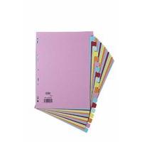 ELBA A4 CARD DIVIDERS 20 PART ASSORTED