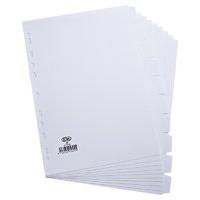 Elba Card Divider A4 10-Part 160gsm White
