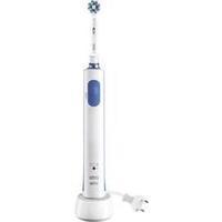 Electric toothbrush Oral-B Pro 600 Cross Action Rotating/vibrating White, Medium blue