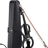 Electronic Violin Black String Musical Instrument Case