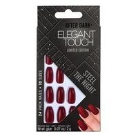 Elegant Touch Trend Fake Nails - After Dark Steel the Night, Red