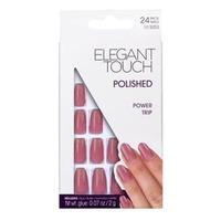 Elegant Touch Polished Fake Nails Power Trip Dusky Rose, Pink