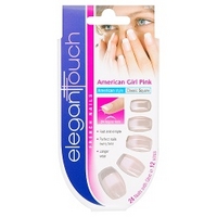 elegant touch classic french american girl pink medium length nails