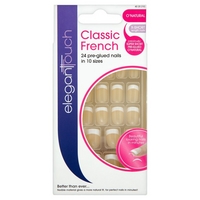 elegant touch classic french onatural x short length nails