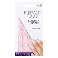 elegant touch statement french glitter tip