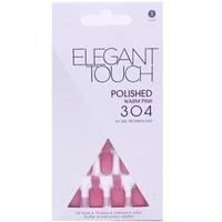 elegant touch polished warm pink nails