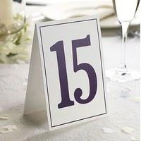 Elegant Border Wedding Table Numbers 1-15 - Burgundy