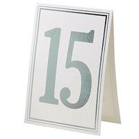 Elegant Border Wedding Table Numbers 11-20 - Silver