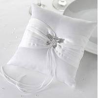 Elegant Butterfly Ring Cushion - Ivory
