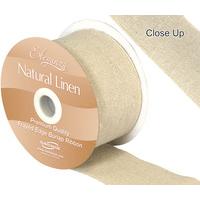 Eleganza 50mm Natural Linen Frayed Edge 5M 381406