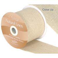 Eleganza 70mm Natural Linen Frayed Edge 5M 381408