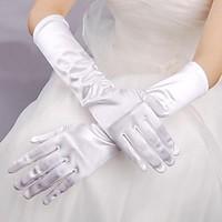 Elbow Length Fingertips Glove Elastic Satin Bridal Gloves Spring Summer Fall Winter