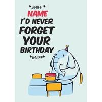 Elephant | Birthday Card | CD1070